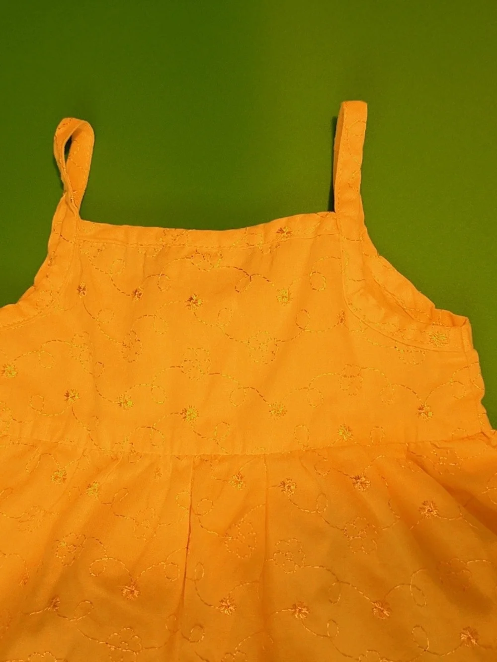 Penelope Mack Yellow Eyelet Button-Front Tank Dress